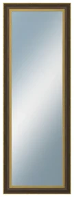 DANTIK - Zrkadlo v rámu, rozmer s rámom 50x140 cm z lišty ZVRATNÁ čiernozlatá plast (3071)