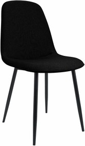 Sada 4 ks jedálenských stoličiek Maryam látka - čierna