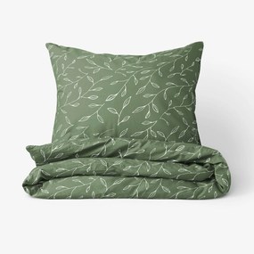 Goldea bavlnené posteľné obliečky - čajové lístky 200 x 200 a 2ks 70 x 90 cm