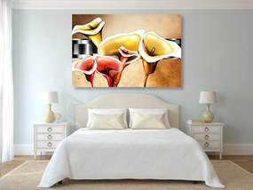 Obraz luxusné kvety kaly