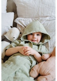 Detský zelený ľanový župan Linen Tales Nature, vel. 122 - 128