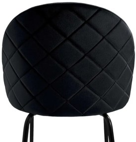 Jedálenská stolička FARGO zamatová, čierna
