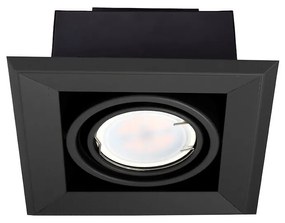 EUlight Podhľadové svietidlo Blocco, 1x čierne kovové tienidlo, (možnosť polohovania), b