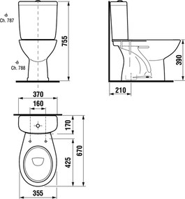 Mereo Mereo, WC kombi, spodný odpad s armatúrou, MER-VSD80N (H8602790007601)