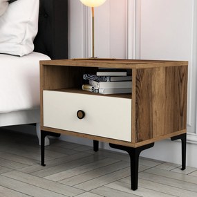 Nočný stolík Lizbon Walnut Cream