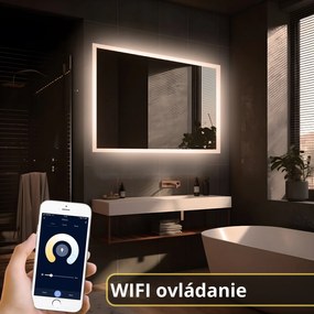 LED zrkadlo Classico 110x70cm teplá biela - wifi aplikácia