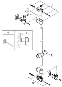 GROHE 269612431 - Sprchová tyč VITALIO UNIVERSAL 900 mm čierna