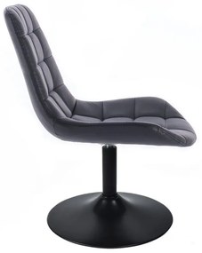 LuxuryForm DESIGN Stolička PARIS na čiernom tanieri - čierna