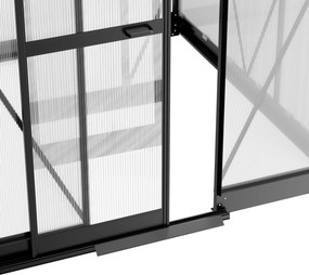 Skleník 245 x 305 x 606 cm, zosilnená konštrukcia, polykarbonát 6 mm