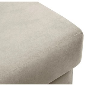 Béžová zamatová podnožka Kyoto – Cosmopolitan Design