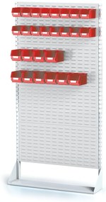 Alfa 3 Perforovaný stojan s panelmi na boxy, 4 poschodia, základné pole