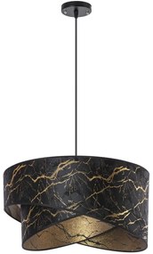 Luster na lanku 1xE27/60W/230V čierna/zlatá