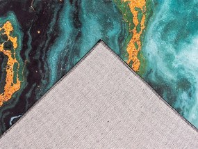 Koberec OVON smaragdový mramorový vzor – rôzne rozmery Rozmer: 140x200 cm
