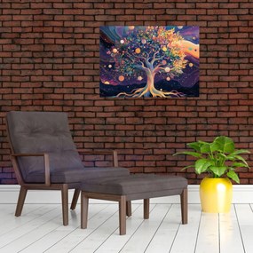 Obraz – Fialový strom plný energie (70x50 cm)