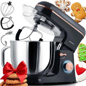 Berdsen 1400 W BD-756 3-v-1 planetárny mixér kuchynský robot 6 l Farba: strieborno-zlatý