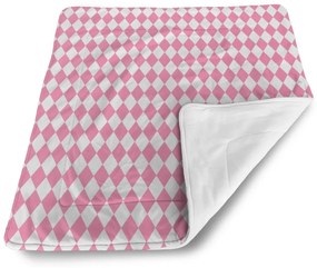 Sablio Deka pre bábätko Ružovo-biele kosoštvorce - 90x120 cm