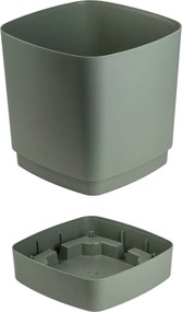 PLASTOVÝ KVETINÁČ CUBI 19X21 CM MÄTOVÁ