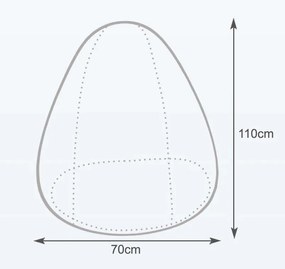 INTERMEDIC Sedací Vak SAKO , Ekokoža/Polyester,220L - NC15 - Hnedá tmavá (Polyester)