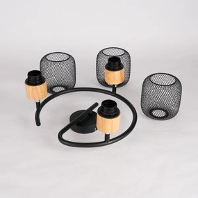 Brilagi - Bodové svietidlo BASKLITE 3xE27/15W/230V kaučukovník/čierna