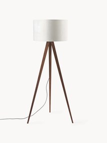 Stojacia lampa z jaseňového dreva na trojnožke Jake