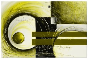 Gario Ručne maľovaný obraz Žlté tvary Rozmery: 120 x 80 cm