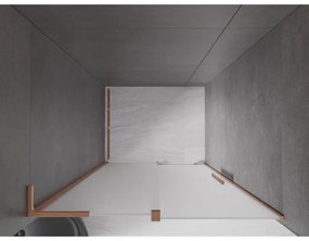 Mexen Velar L, posuvné sprchové dvere do otvoru 90 cm, 8mm sklo námraza, medená matná, 871-090-003-31-65