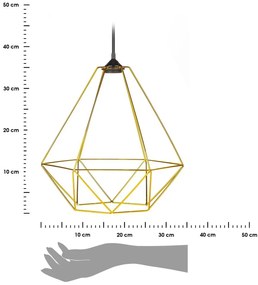 Stropné svietidlo Paris Diamond 35 cm zlaté