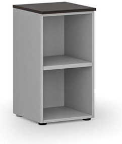 Kancelársky regál PRIMO GRAY, 400 x 420 x 740 mm, sivá/wenge