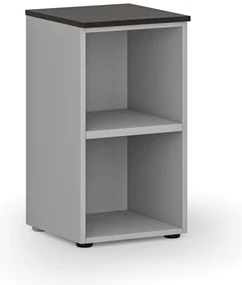 Kancelársky regál PRIMO GRAY, 400 x 420 x 740 mm, sivá/wenge
