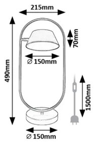 Rabalux 74190 - LED Stolná lampa ODISS LED/6W/230V
