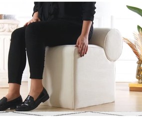 Taburet TIKI 47x45 cm krémový