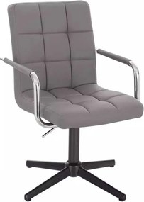 LuxuryForm DESIGN Stolička VERONA na čiernom kríži - šedá