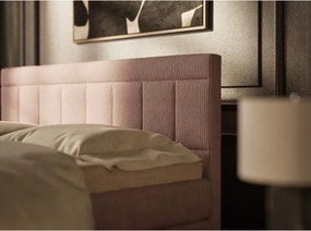 Fialová boxspring posteľ s úložným priestorom 200x200 cm Caya – Maison de Rêve