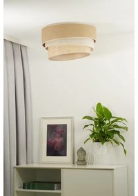 Duolla - Stropné svietidlo YUTE TRIO 1xE27/15W/230V pr. 45 cm hnedá/šedá/béžová