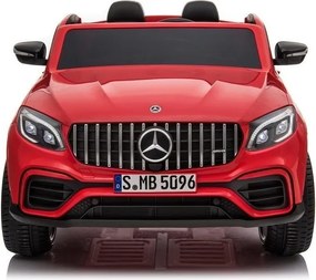 LEAN CARS Elektrické autíčko Mercedes GLC 63S LED MP3 červené lakované