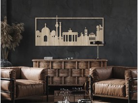 drevko Obraz Berlín Rozmer obrazu: 40 x 89 cm, Farba dekorácie: Čierna