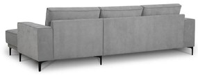 Sivá rohová pohovka (pravý roh/s leňoškou) Copenhagen – Scandic