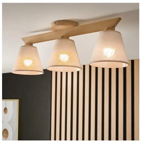 Brilagi - LED  Prisadený luster ANTHONY 3xE14/40W/230V dub/béžová
