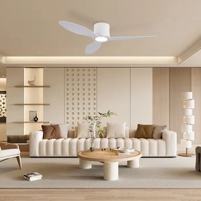 ZEVENTI - LED Stropný ventilátor VENTORA LED/24W/230V Wi-Fi Tuya biely + diaľkový ovládač