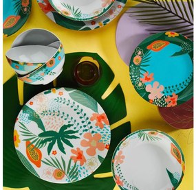 Jedálenská súprava 24 ks, pestrofarebná/porcelán