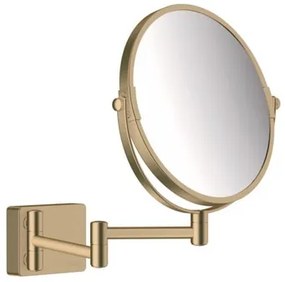 Kozmetické zrkadielko Hansgrohe AddStoris sklopné vo farebnom prevedení kartáčovaný bronz 41791140