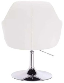 LuxuryForm DESIGN Kreslo ANDORA na striebornom tanieri - biele
