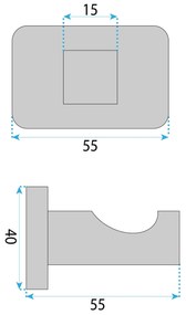 Rea Nico, kúpeľňový 1-háčik na uterák, medená matná, REA-88036