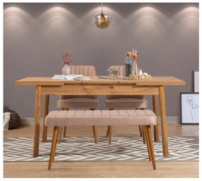 Jedálenský set Dobuse 2 (borovica atlantická + kameň) (pre 4 osoby). Vlastná spoľahlivá doprava až k Vám domov. 1093784