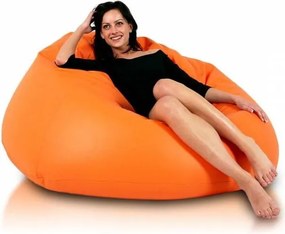 EF1021 Ecopuf Sedací vak ECOPUF - MAXI - ekokoža E4 - Oranžová