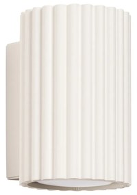 Nástenné svietidlo Karbon, 1x béžové kovové tienidlo, (10 cm)