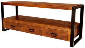 furniture-nabytek.cz - Rustikálny tv stolík z dreva mango 150x60x45