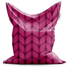 Sablio Sedací vak Pletenie vo fuksiovej farbe - 150x100 cm