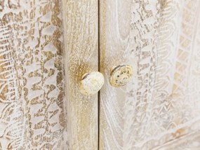 furniture-nabytek.cz - Masívna drezová spodná skrinka Bitna z mangového dreva, lakovaná, prírodná farba
