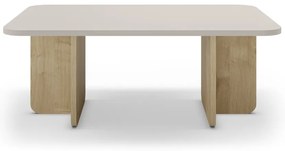 Krémovobiely/v prírodnej farbe konferenčný stolík v dekore duba 56x100 cm Hillary – Marckeric